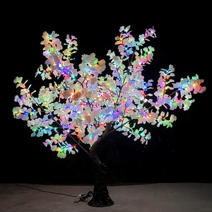 <span class=keywords><strong>Arbre</strong></span> LED décoratif d'extérieur Ginkgo <span class=keywords><strong>artificiel</strong></span> <span class=keywords><strong>2m</strong></span> RGB à changement de couleur IP65, éclairage de jardin, vente chaude - Product Image 2