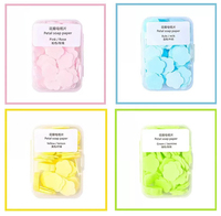Feuilles de savon moussantes parfumées jetables portables pour le voyage – Mini confettis de savon en papier