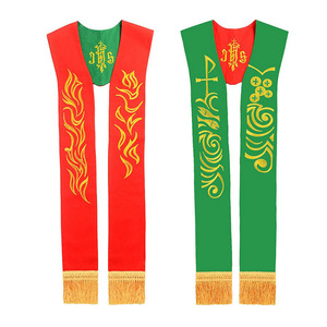 Écharpe de graduation religieuse brodée Jing Zherui, 11,5 cm, en satin, unisexe, pour cérémonie de licence, master, doctorat - Product Image 3