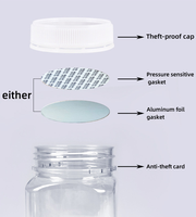 Bouteille de miel en plastique de qualité alimentaire avec couvercles personnalisables, pots à miel hexagonaux en PET