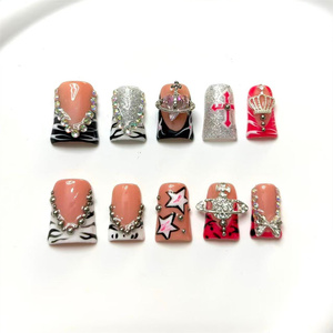 Luxury Acrylic Press On Nails Press on Toenails Handmade Duck Nails Thickened False Nails 3D Reusable False Nails - Product Image 5