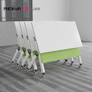 Mesas de Escritório Portáteis Módulo de Mobiliário de Escritório em Madeira Mesa Dobrável para Funcionários Mesa de Conferência para Sala de Treinamento - Product Image 1