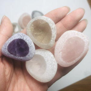 Vente en gros, pierre de mer naturelle, cristal de guérison, quartz, œuf ema, pierre précieuse, artisanat populaire pour la décoration - Product Image 4