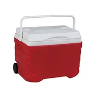 Caixa refrigeradora de gelo pequeno modelo com carrinho