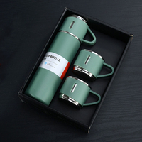 Promotion 500ml Double Paroi En Acier Inoxydable Thermos Isolé Bouteille D'eau De Luxe Thermos Ensemble