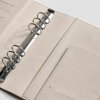 Designer Veganes Leder A5 Ringplaner-Einband Büro Schule Personalisierbarer Ordner Discbound Nachfüllbarer Notizbuch-Umschlag