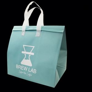 Custom Logo Size Non-Woven Bag Disposable Aluminum Foil Insulated Picnic Lunch Box Tote Grocery Food Cooler Bag - Product Image 2