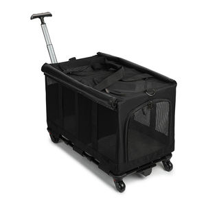 उच्च गुणवत्ता वाले फोल्डेबल बड़ी क्षमता पालतू स्टलर टिकाऊ कुत्ते बिल्लियों पहियों के साथ रोलर पालतू कैरियर - Product Image 5