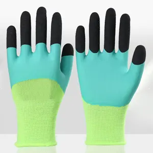 通用高品质聚酯聚氨酯安全手套定制标志安全工作手套