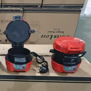 Kırmızı ticari Hamburger presi makine, yapışmaz elektrikli <span class=keywords><strong>Burger</strong></span> makinesi mutfak verimli Patty şekillendirme ekipmanları restoran - Product Image 5