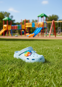 Children's <b>Clogs</b> Sandals Blue Size 23 With Animated Pins Summer Shoes For Girls Slip On EVA Material - Product Image 2