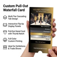 Carte de vœux Fashion Week en papier d'art, collection de designers, avec onglets pour les horaires, les lieux, les cartes et les détails des after-parties
