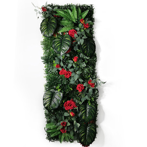 Mur végétal artificiel résistant aux UV et ignifuge Panneau mural pour plantes artificielles Mur d'herbe verte Mur de feuillage artificiel - Product Image 1