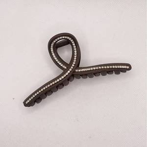 Rhinestone Claw Hair <b>Clip</b> for Women Plastic Grip Back Head Hair Accessory Daily Use Frosted Colors Sweet Style 13CM Tiyo Brand - Product Image 4