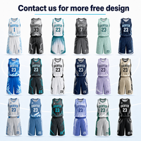 Ensemble de maillots de basketball personnalisés, impression numérique, maille respirante, uniforme d'équipe, conception gratuite, usine pour équipes scolaires, vente en gros