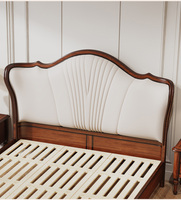 Meubles de chambre à coucher de luxe en bois blanc, tête de lit en chêne, frêne, noyer, acajou, bois massif, lit rembourré King Queen Size