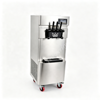 Machine à Glace Commerciale à Production Continue, Machine à Fabriquer la Crème Glacée, Machine à Glace Soft et Glace Spaghetti