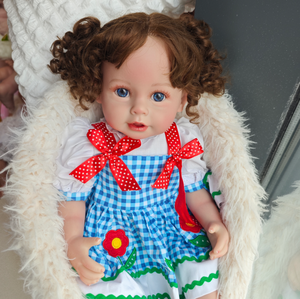 Muñeca Bebé <span class=keywords><strong>Reborn</strong></span> <span class=keywords><strong>de</strong></span> Silicona <span class=keywords><strong>de</strong></span> Cuerpo Completo <span class=keywords><strong>de</strong></span> 22 Pulgadas, con Cabello Rizado, Realista, para Niñas, <span class=keywords><strong>Precio</strong></span> <span class=keywords><strong>de</strong></span> Fábrica - Product Image 1