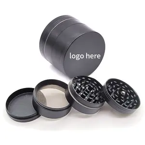 Grinder Kustom Aluminium Logam 4 Lapis Premium Grinder Herbal Kering Kustom Premium