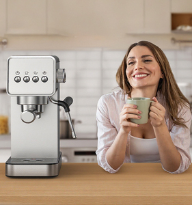 Máquina <span class=keywords><strong>de</strong></span> Espresso Semiautomática Eléctrica para Hoteles, Acero Inoxidable, 1350 W, 15 Bares <span class=keywords><strong>de</strong></span> Presión, con Tanque <span class=keywords><strong>de</strong></span> Agua Desmontable <span class=keywords><strong>de</strong></span> 1.1 <span class=keywords><strong>L</strong></span> - Product Image 6
