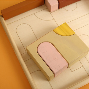 Bloques de Construcción de Madera Grandes con Diseño de Arcoíris para Niños, Juguete de Rompecabezas con Árboles de Bosque en Acuarela, para Bebés, Niños y Niñas de 1 a 2 Años, Educación Temprana - Product Image 4