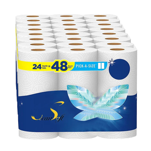 Tùy Chỉnh Dùng Một Lần 3ply Giấy Vệ Sinh Cuộn Thân Thiện Với Môi Trinh Nữ Bột Gỗ Chất Liệu Mềm Nước Hòa Tan Môi Trường Sản Xuất - Product Image 1