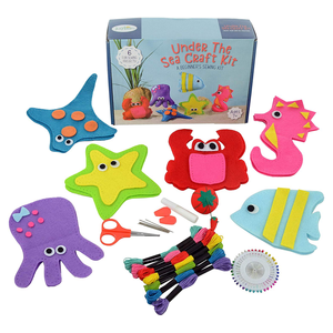 En vrac faire votre propre <span class=keywords><strong>sous</strong></span> la mer <span class=keywords><strong>main</strong></span> jouets éducatifs voyage mon premier bricolage <span class=keywords><strong>feutre</strong></span> enfants artisanat Kit de couture pour débutant - Product Image 1