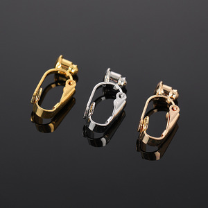 Clip-on <b>Earrings</b> Copper Alloy Bullet Shape Anti-slip Converter For Non-pierced Ears - Product Image 2