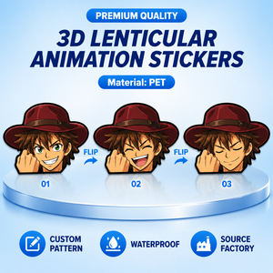 Calcomanías de lejía para coche, pegatinas de movimiento de Anime 3D, resistentes al agua, con cambio Lenticular, 1000 diseños - Product Image 1