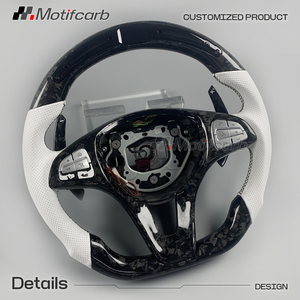 For Mercedes-Benz CLA GLA GLC <b>GLE</b> C <b>E</b> 300 <b>400</b> W205 W213 2015-2018 Custom LED RPM Display Forged Carbon Fiber Steering Wheel - Product Image 3