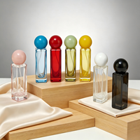 Flacon de parfum en verre haut de gamme, flacon de parfum de 30 ml, flacon vide, petit flacon rechargeable coloré haut de gamme