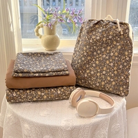 Ensemble de literie pour la maison en tissu brossé à imprimé floral, vente en gros d'usine, housse de couette 130 g/m², ensemble de housse de couette avec drap, taies d'oreiller