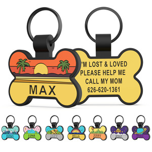 Nuevo Collar <span class=keywords><strong>de</strong></span> Silicona para Perros y Gatos con Diseño <span class=keywords><strong>de</strong></span> Hueso, Personalizable con Grabado, Marca Silent Bone - Product Image 1