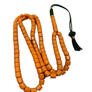 Tasbih en résine ange musulman 8 mm, perles de prière écologiques peintes à la main, avec pompon islamique pour la décoration intérieure - Product Image 2