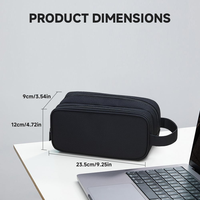 Pochette Organisateur Tech avec Poignée, Sac pour Accessoires Électroniques, Organisateur de Câbles, Pochette de Voyage pour le Bureau et les Déplacements