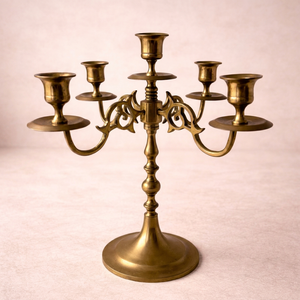 Vintage Metal Candelabras - Heavy-Duty Solid Brass Taper <b>Candle</b> Stand <b>Bulk</b> Manufacturer - Product Image 1