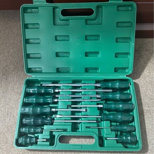 12-Piece <b>Screwdriver</b> <b>Set</b> Flat Head Chromium Vanadium Steel Anti-Slip Handle Home Auto Repair Tool Kit - Product Image 3