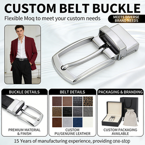 Hebillas para Cinturón, Hebillas de Moda, Conchos Reversibles, Hebilla de Cinturón Personalizada de Aleación de Zinc/Latón de 30/38 mm - Product Image 1