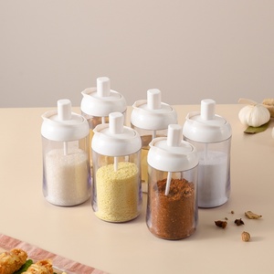 Creative Kitchen Plastic <b>Spice</b> Storage Bottles Outdoor BBQ Accessories Type Plastic <b>Spice</b> <b>Jar</b> with Spoon for Household - Product Image 2