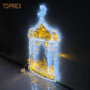 Décorations murales à LED 2026, décorations de toit de bâtiments musulmans, <span class=keywords><strong>calendrier</strong></span> de l'avent pour le Ramadan, Noël, éclairage intérieur - Product Image 2