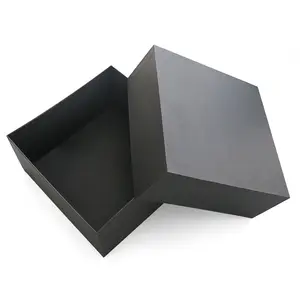 Eco-Friendly Wholesale Large Black New Arrival Small Business Cardboard Paper Boxes Lid And Base Custom Rigid Luxury Gift Box