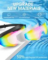 Lunettes de natation professionnelles personnalisées pour adultes et enfants, avec revêtement, étanches et anti-UV, vente en gros