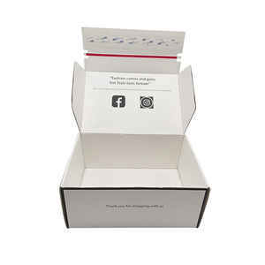 종이 포장 지퍼 스트립 판지 단단한 골판지 우편물 배송 상자 사용자 정의 디자인 인쇄 - Product Image 4
