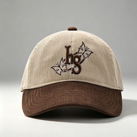 Gorra Heycap de Pana Personalizada de Alta Calidad, Gorra de 6 Paneles con Logotipo Bordado, Gorra Snapback Sin Estructura, Gorras Personalizadas Streetwear