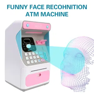 Children's Password Electric Music Coin Roll Simulation Intelligent Face Recognition Electronic Atm Piggy Bank Money Bank