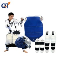 Protège-tibias unisexe Quteng respirant pour arts martiaux, équipement de taekwondo durable, protection légère pour le kickboxing et le sparring