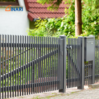Panneaux de clôture verticaux en aluminium noir, clôture de sécurité personnalisée pour jardin et villa