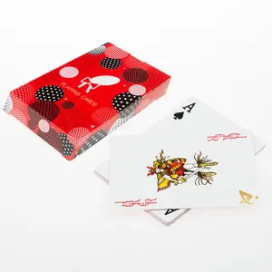 AYPC卸売カスタムデザイン高品質パーソナライズ63 * 88mmボードチェスゲームカードセット取引ポーカーカードケース付き