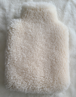Housse de bouteille d'eau chaude en peau de mouton marron, best-seller, en fourrure d'agneau, en peau de mouton