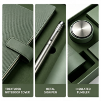 Set de Agenda Corporativa con Logotipo Personalizado, Set de Regalo Empresarial Premium, Paquete para Ejecutivos, Cuaderno A5 de Lujo y Set de Bolígrafos